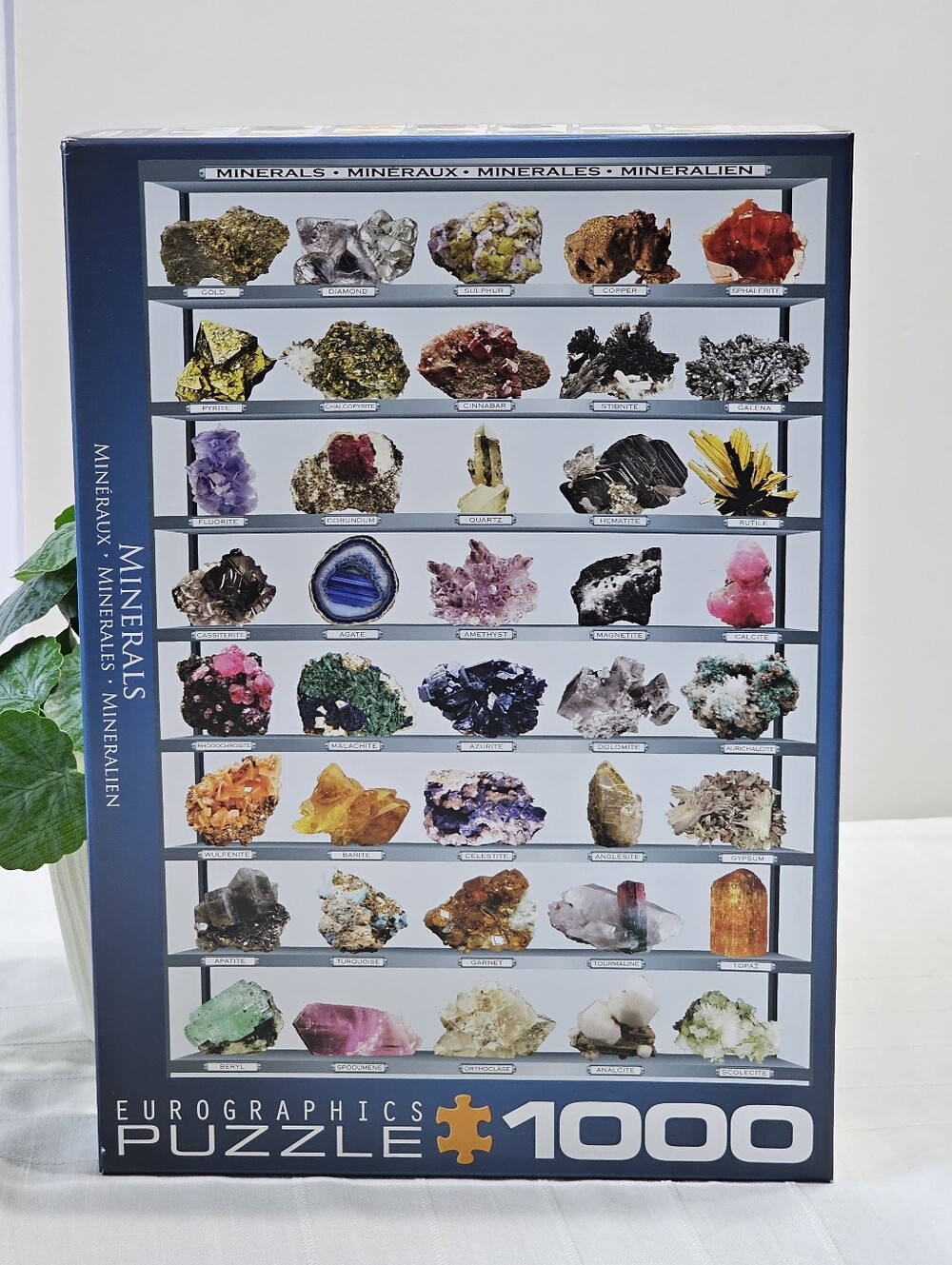Eurographics Minerals 1000 Piece Jigsaw Puzzle Crystals Gemstones